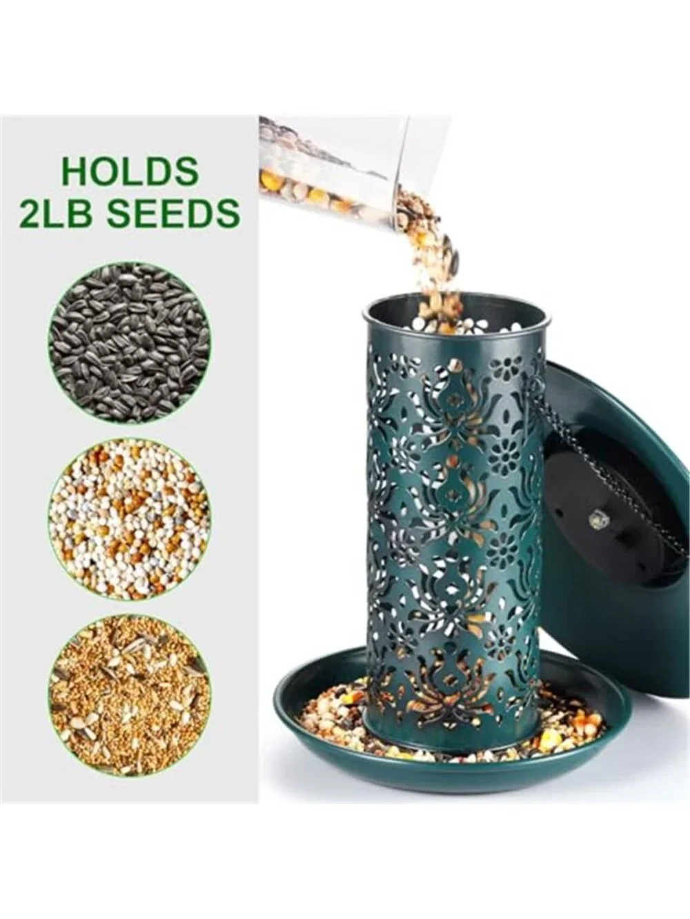 New Solar Bird Feeders for Outside Metal Outdoor Hanging,Wild feeders as